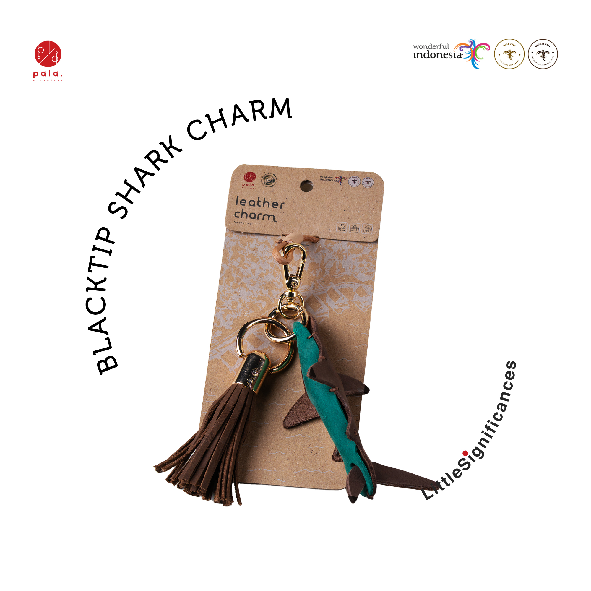PALA x Katembe Bag Charm Black Tip Shark - Image 2